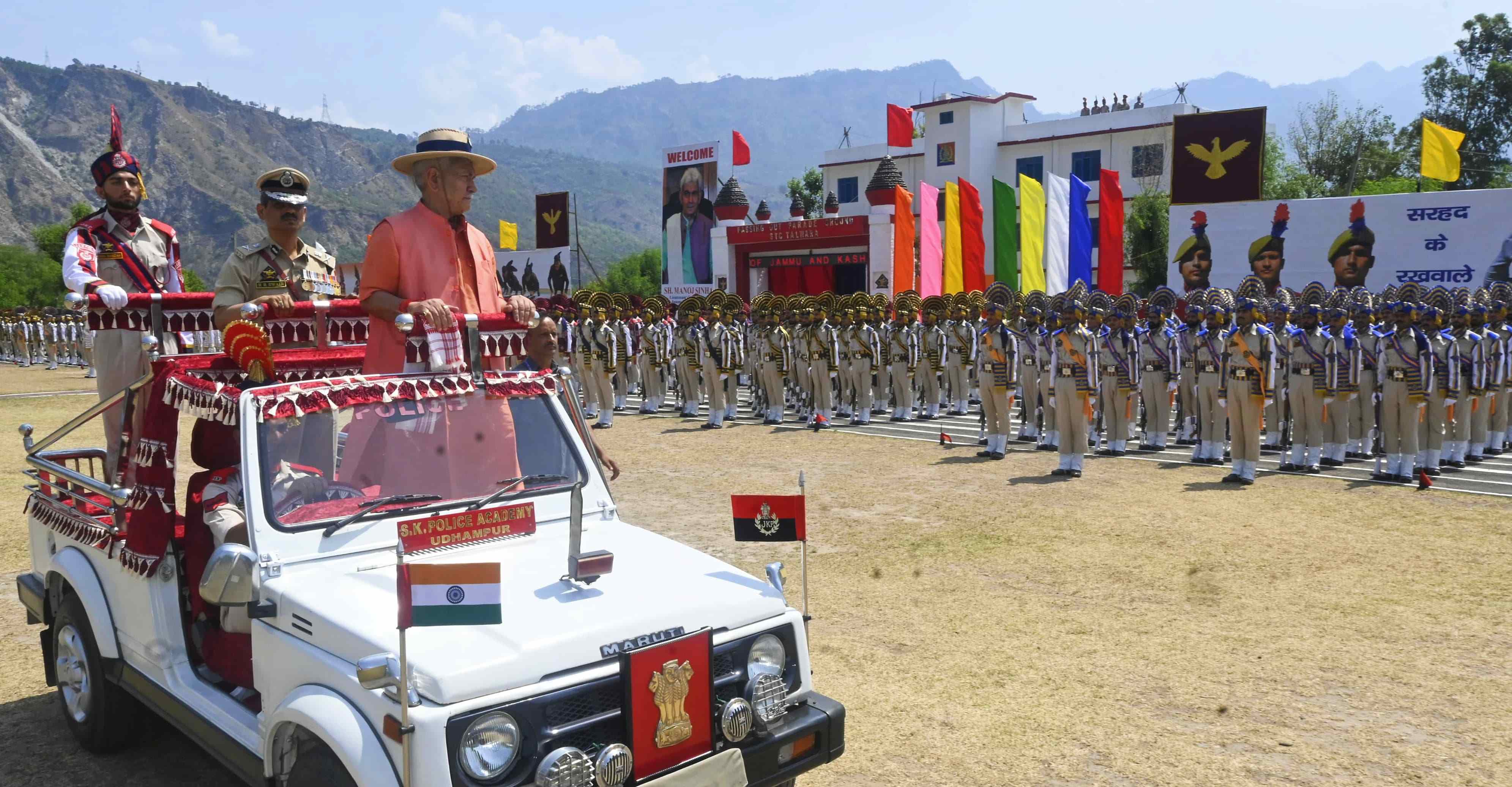 'Lt Governor attends Passing out Parade of JKP’s 16th BRTC Batch at STC Talwara, Reasi'